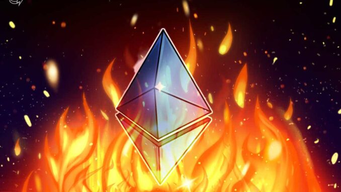 One million ETH worth have been burned since the implementation of EIP-1559 in August