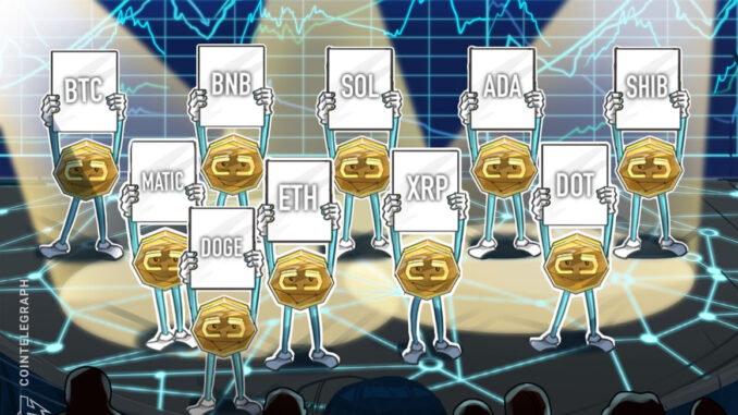 BTC, ETH, BNB, XRP, ADA, SOL, DOGE, DOT, SHIB, MATIC